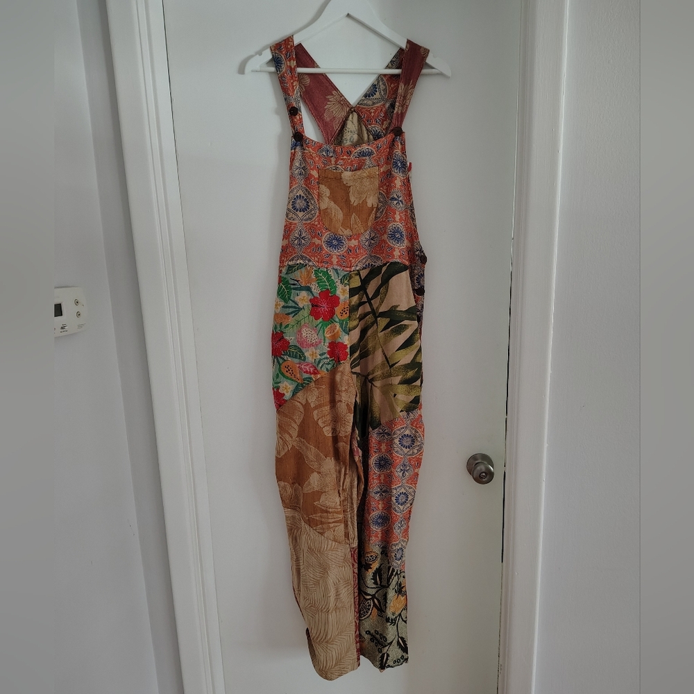NWT Sacred Threads Multicolor Patchwork Jumpsuit